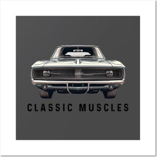 Classic American Muscle Car T-Shirt Posters and Art